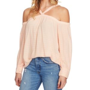 1. State Cold Shoulder Blouse Sz M